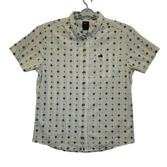 RVCA Other - RVCA Mens Slim Fit Short Sleeve Button Up Shirt XL Geometric Print M503VRDD
